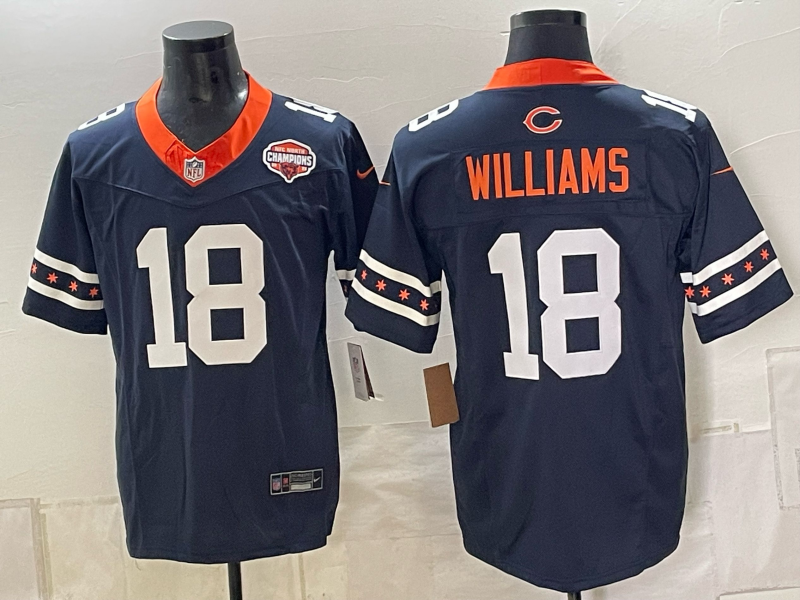 Men Chicago Bears #18 Williams blue Nike Limited NFL Jersey 0912002